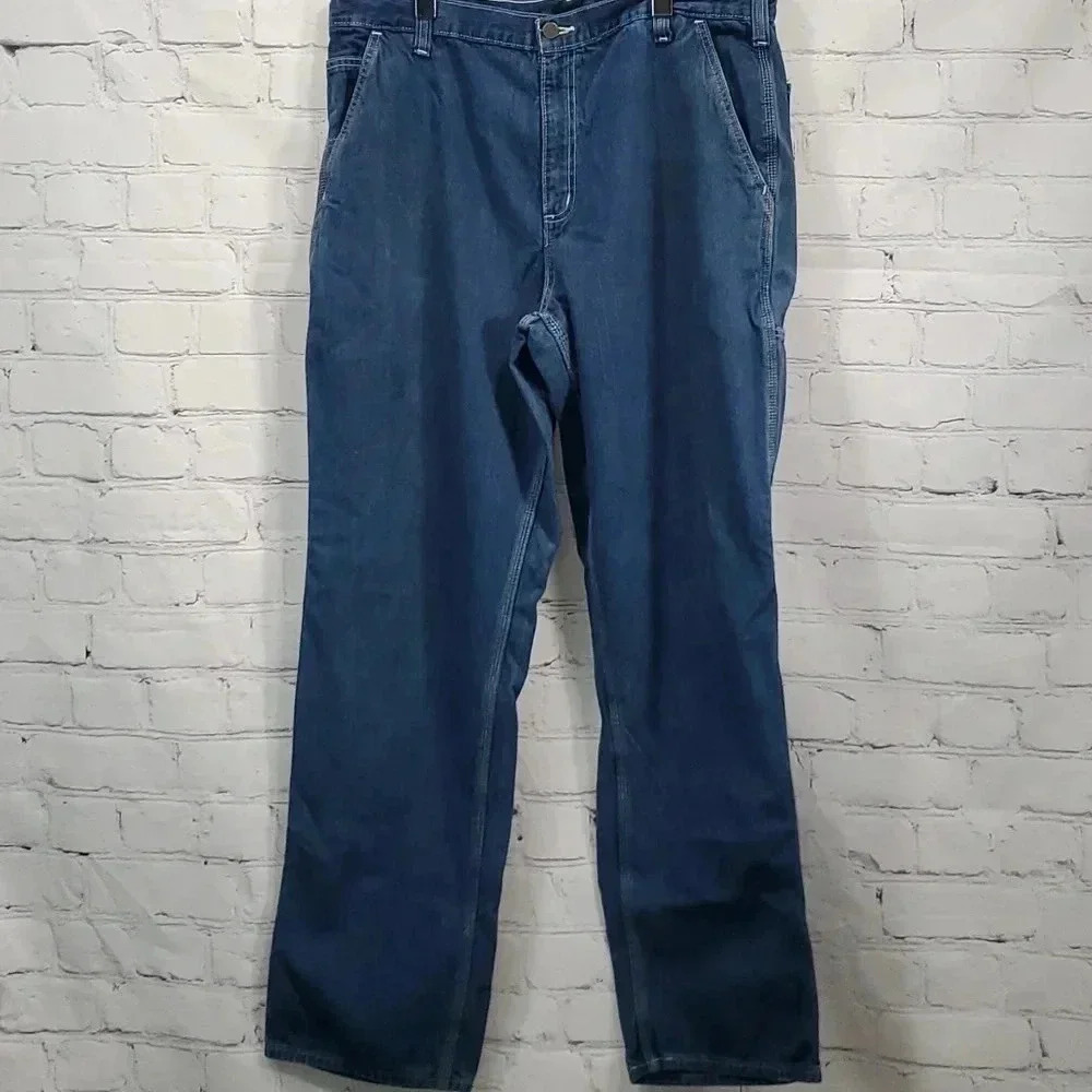 Carhartt Men's Size 38x34 Dungaree Fit Blue Jeans - Picture 4 of 15